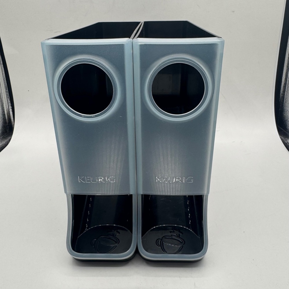 Keurig 30 K-Cup Pod Storage Organizer Gravity Slim Dispensers Black Set of 2